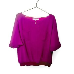 NWOT Trina Turk | Mellia Zip Knit Blouse sz XL
